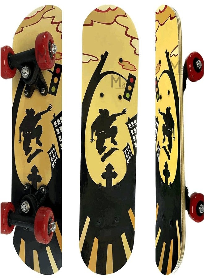 MANVI Skateboard for Kids, Multi Theme Wooden 24inch Skateboard with 4 Wheels, 7 Layer Plywood Deck Standard Skate Boards for Boys Girls Beginners Teens Adult - Image 5